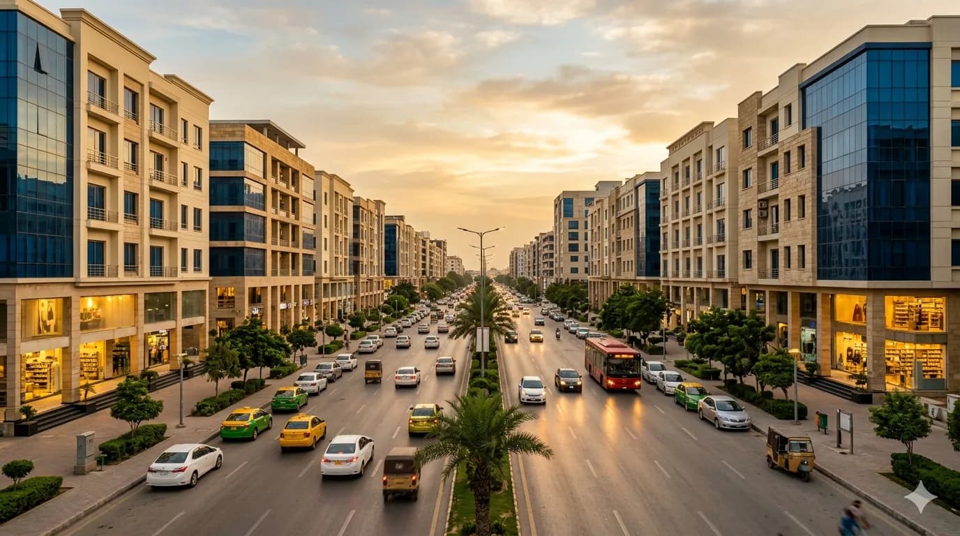 Jinnah Avenue Commercial Property: Buying for Frontage and Footfall