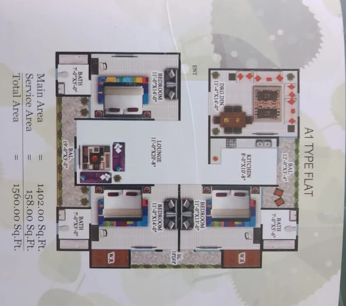 3-Bed Drawing-Lounge Flat in Rim Jhim Villas, Scheme 33 — Roof Terrace 2