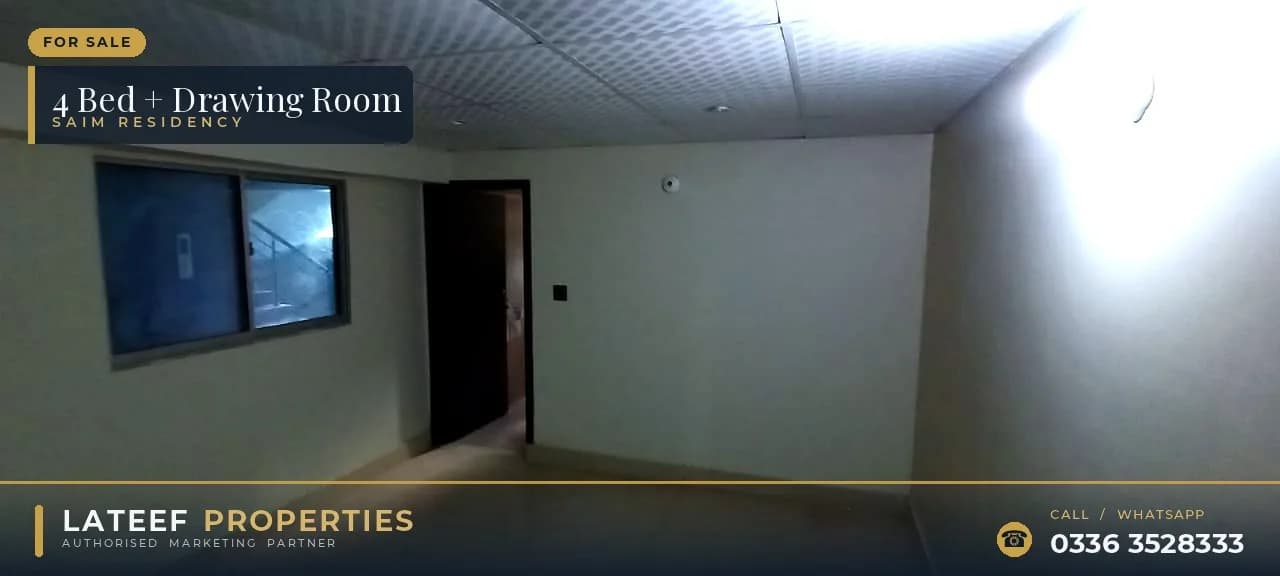 4-Bed Flat in Saim Residency, Gulshan-e-Iqbal 13-D/2 — Urgent Sale 3