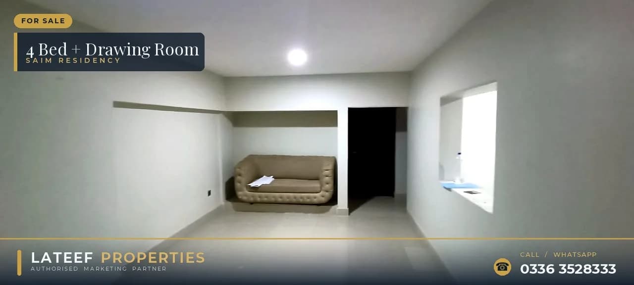 4-Bed Flat in Saim Residency, Gulshan-e-Iqbal 13-D/2 — Urgent Sale 4